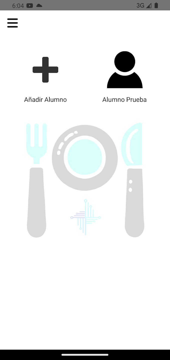 Familia consultando el menú del comedor escolar desde el móvil